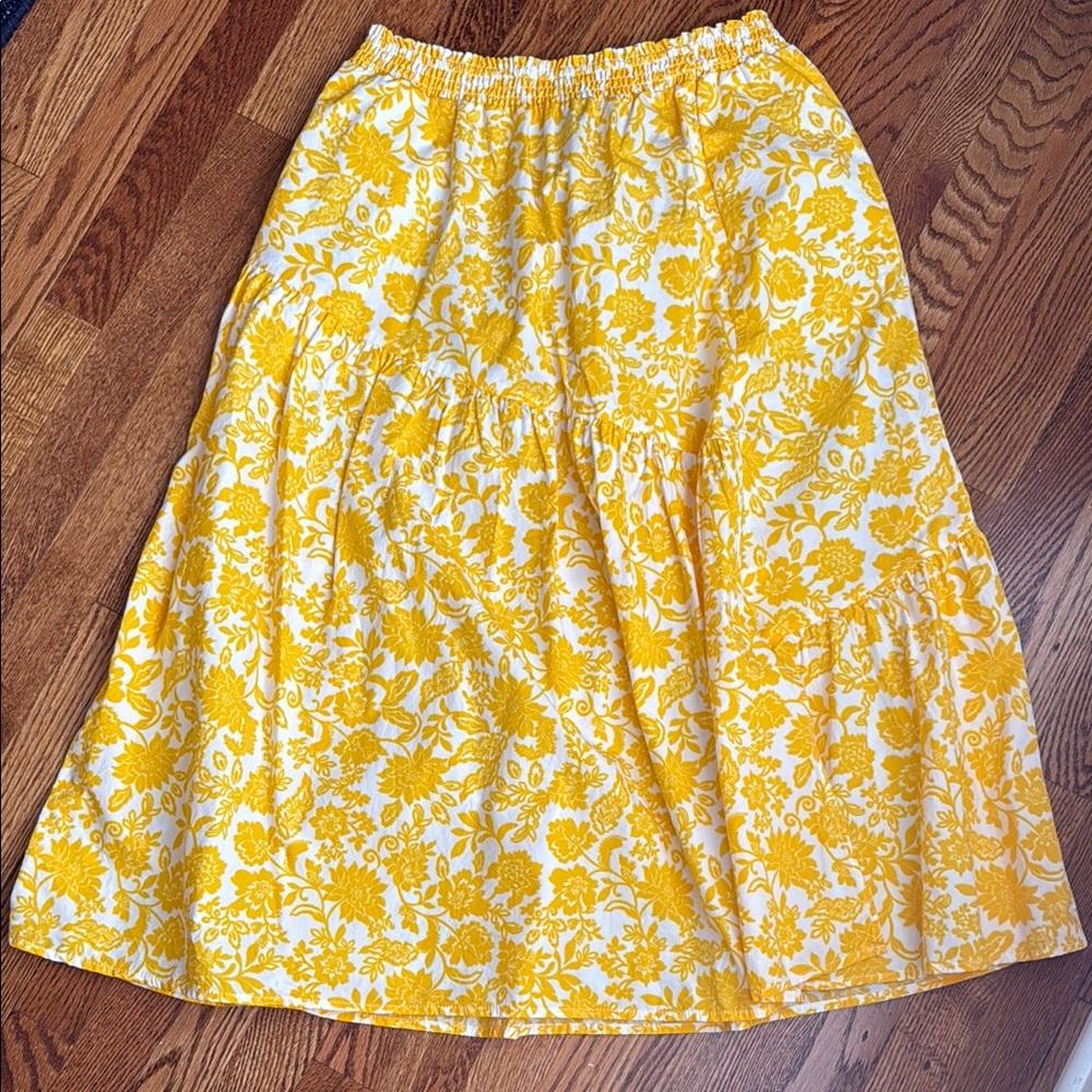 Floral Yellow Skirt